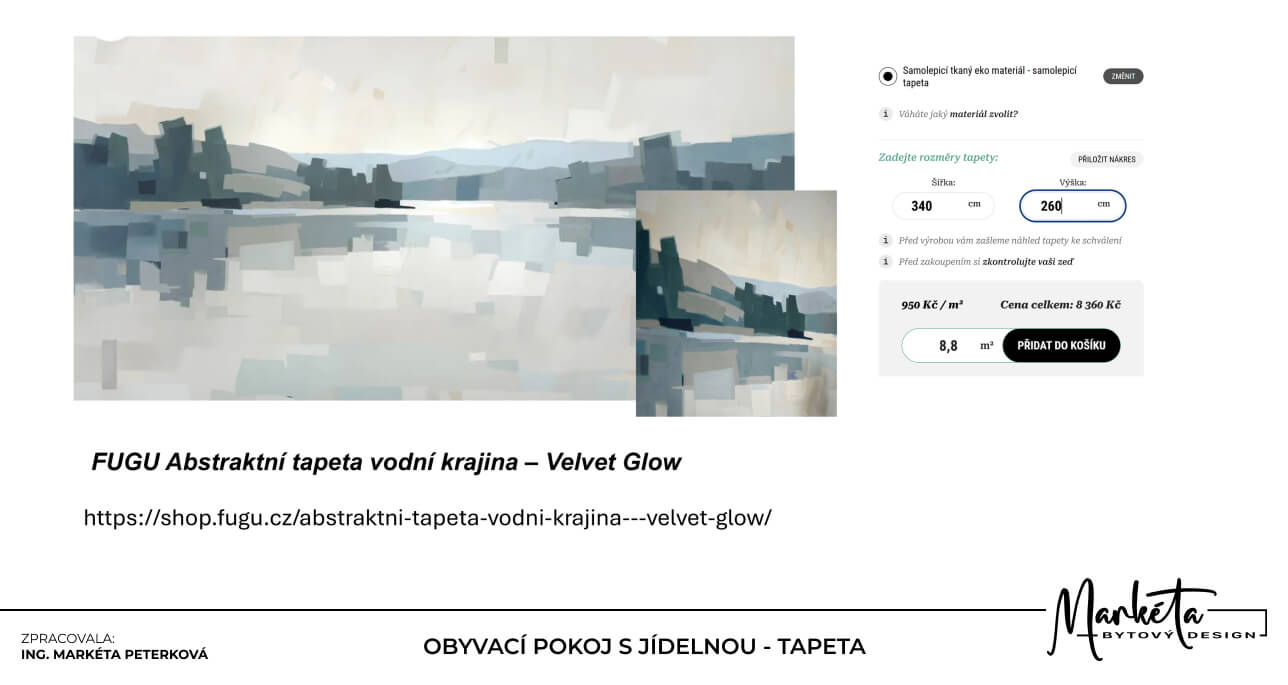 Výběr abstraktní tapety FUGU Velvet Glow v modrých a neutrálních odstínech